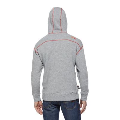 Ariat FR Polartec Gri Kapşonlu Sweatshirt Erkek (12390-541)